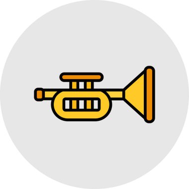 Kişisel ve ticari kullanım için trompet vektör simgesi simgesi vektör çizimi..