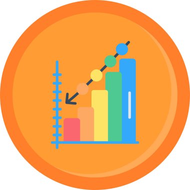 ticari büyüme vektörü simgesi modern basit illüstrasyon