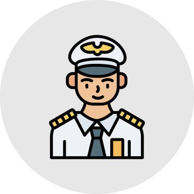 pilot simgesi, vektör illüstrasyonu basit tasarım