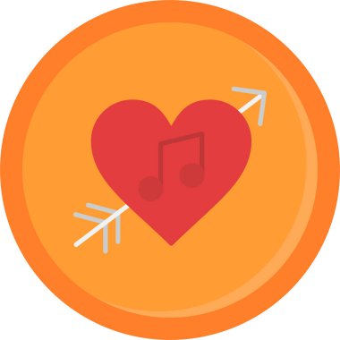 Aşk ikonu vektör çizimi olan kalp