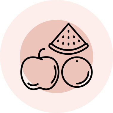 Modern yiyecek simgesinin vektör çizimi