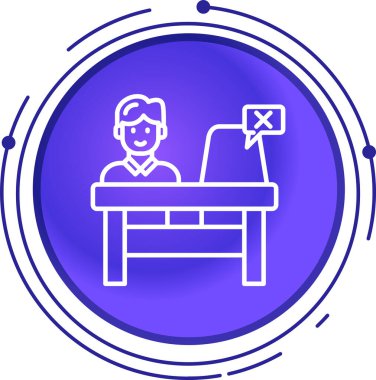 Dizüstü bilgisayarı ve bilgisayarı olan bir adamın vektör çizimi