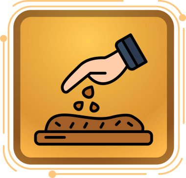 fırın simgesi vektör illüstrasyonu