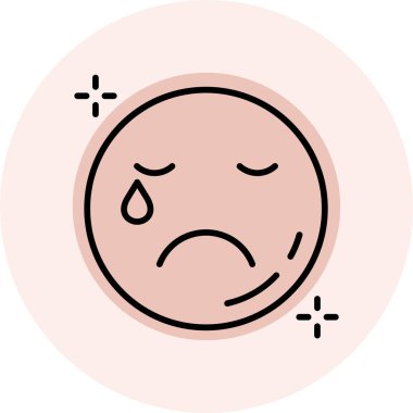 ağlayan simge tasarımı, vektör