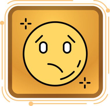 Üzgün duygu simgesi, çizgi film biçimi