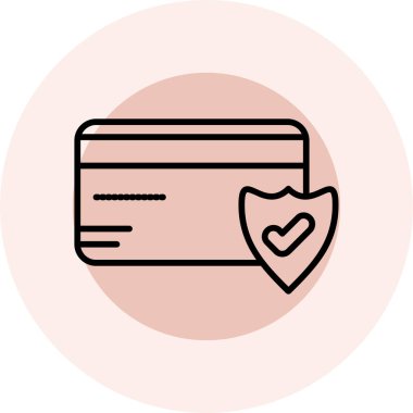 Kredi kartı simgesi, vektör illüstrasyonu