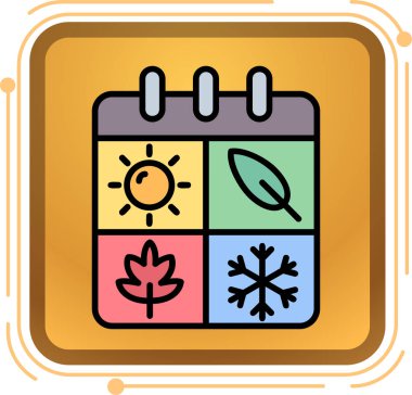 Sonbahar yapraklı ve güneşli takvim.