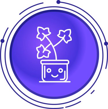 Beyaz arkaplanda çizgi çiçeği ikonu izole edildi. Renkli taslak konsepti. Vektör.