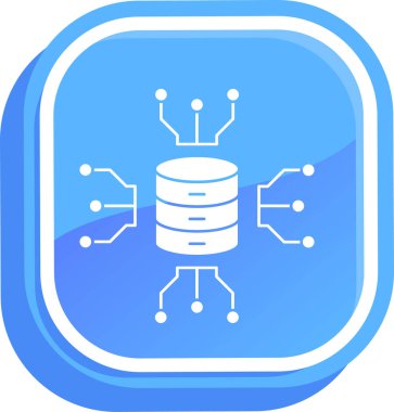 veritabanı. Web simgesi basit illüstrasyon