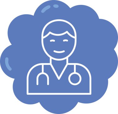 Doktor Avatar. Web simgesi basit tasarım
