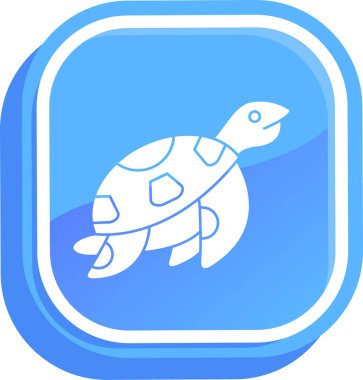 kaplumbağa simgesi, vektör illüstrasyonu