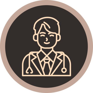 Doktor. Web simgesi basit illüstrasyon