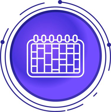 Takvim simgesi, vektör illüstrasyonu basit tasarım