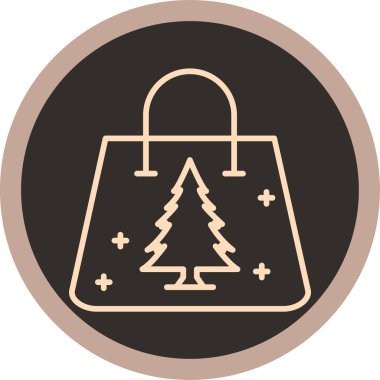 Alışveriş poşeti ikon vektör illüstrasyonu