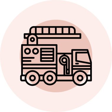 Bir kamyon simgesinin vektör çizimi