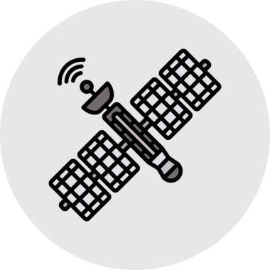 uydu simgesi vektör illüstrasyonu