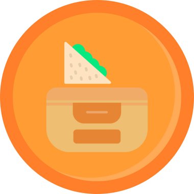 yiyecek düz vektör simgesi