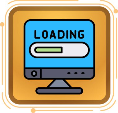 Çubuk ok simgesi, vektör, illüstrasyon tasarımı yükleniyor