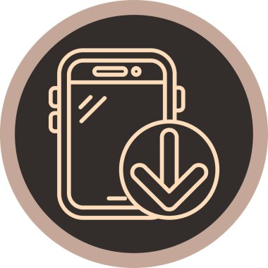 Smartphone Simgesi, vektör illüstrasyonu