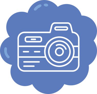 Kamera. Web simgesi basit illüstrasyon