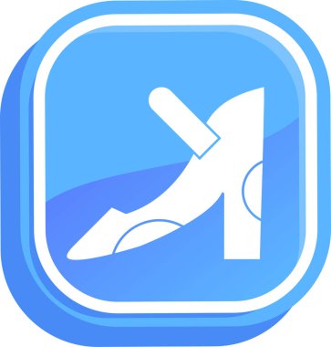 Ayakkabı. Web simgesi basit illüstrasyon