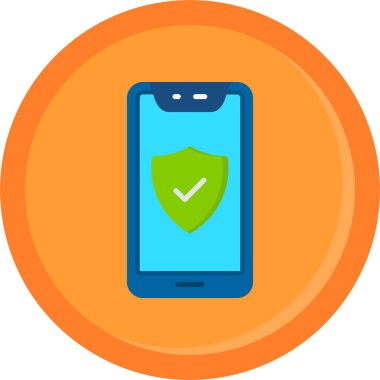 Mobil güvenlik. Basit resimleme