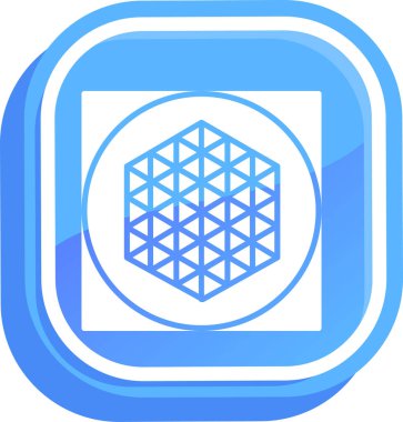 Geometrik şablonun mavi arkaplanının vektör çizimi