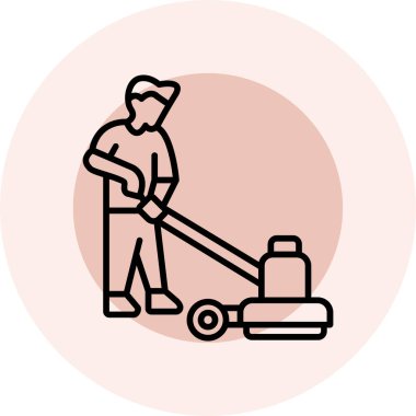 Kürek ikon vektör illüstrasyon tasarımı ile bahçıvan