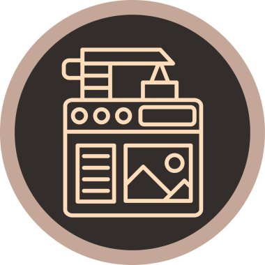 seo modern simgesinin vektör illüstrasyonu