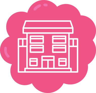 Ev. Web simgesi basit illüstrasyon