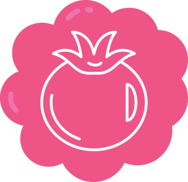 Elma. Web simgesi basit illüstrasyon