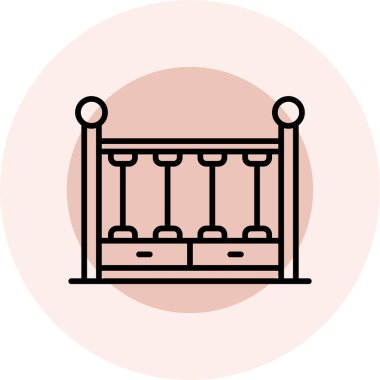 Bir salıncak simgesinin vektör illüstrasyonu