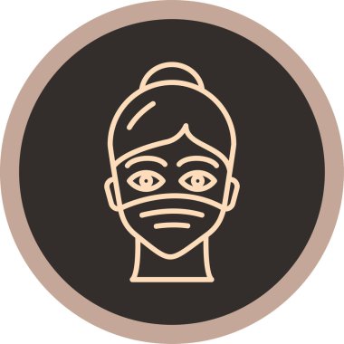 güzel kadın kafa çizgisi vektörü