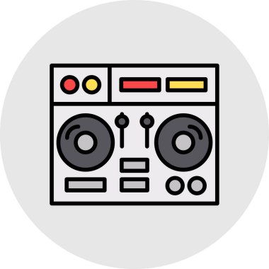 vektör müzik düz simgesi