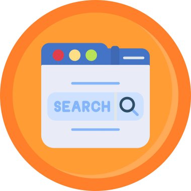 Arama simgesi vektör illüstrasyonu