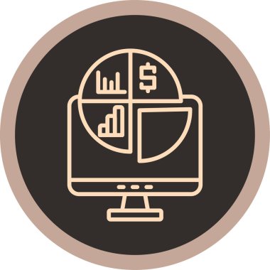 İş ve finans simgesinin vektör illüstrasyonu