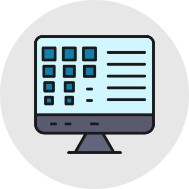 Bilgisayar ekranı. Basit tasarım