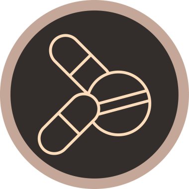 Hap. Web simgesi basit illüstrasyon