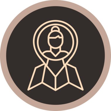 Kadın simgesinin vektör illüstrasyonu