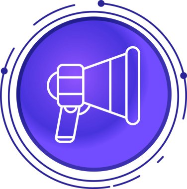 megafon simgesi, vektör illüstrasyonu basit tasarım