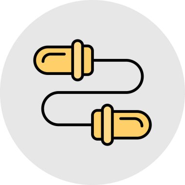 İp simgesi atlanıyor, vektör illüstrasyonu