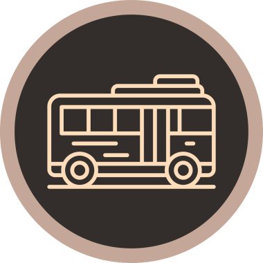 bus simgesi vektör illüstrasyonu