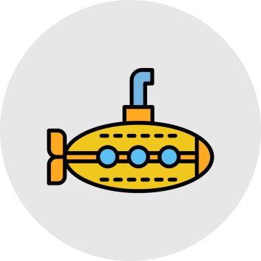 denizaltı vektör çizgisi simgesi