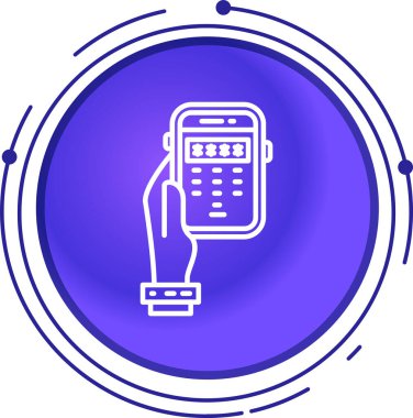 Cep telefonu simgesinin vektör illüstrasyonu