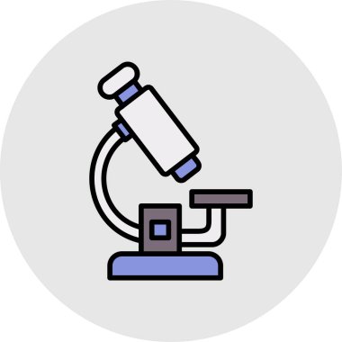 Mikroskop. Web simgesi basit illüstrasyon