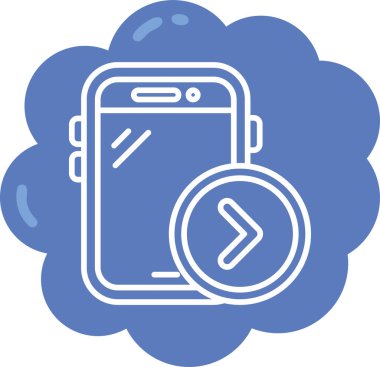 akıllı telefon simgesi vektör illüstrasyonu