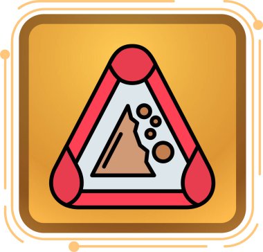 Bir dağ simgesinin vektör çizimi