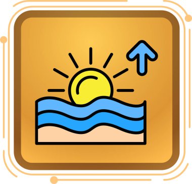 gün batımı ikon vektör illüstrasyonu