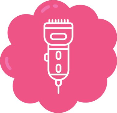 Güzel saç fırçası, illüstrasyon, vektör, beyaz arkaplanda.