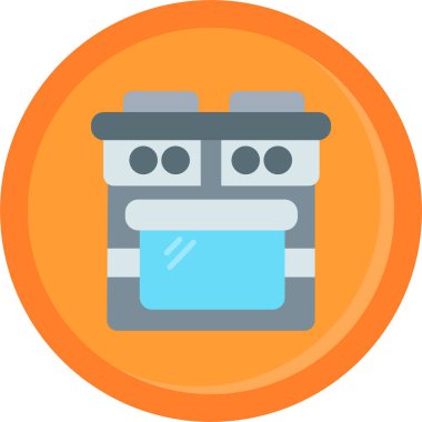 robot. Web simgesi basit illüstrasyon